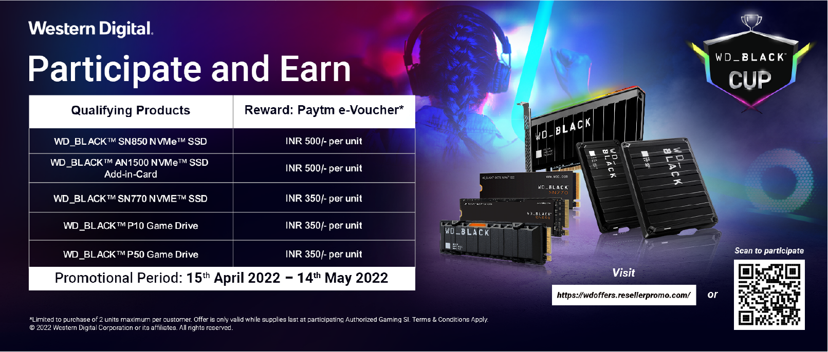 WD Black Cup - Participate and earn